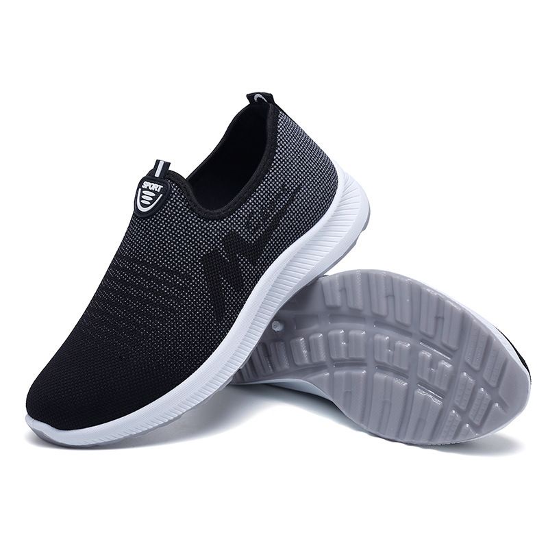 Giày Lười Nam Thể Thao Vải Co Giãn 2 Màu Xanh - Đen Phong Cách Trẻ Trung Năng Động Full Size Từ 39-44 Mã XG004