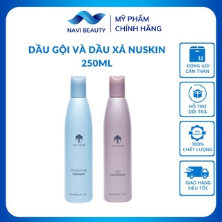 Cặp gội xả Nuskin Navi Beauty 250ml giúp tóc mềm mượt chắc khỏe phục hồi tóc hư tổn tóc dùng nhiều hóa chất
