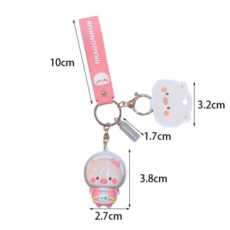 Móc Khóa Nhựa pvc Hình Chú Heo Hoạt Hình Đáng Yêu