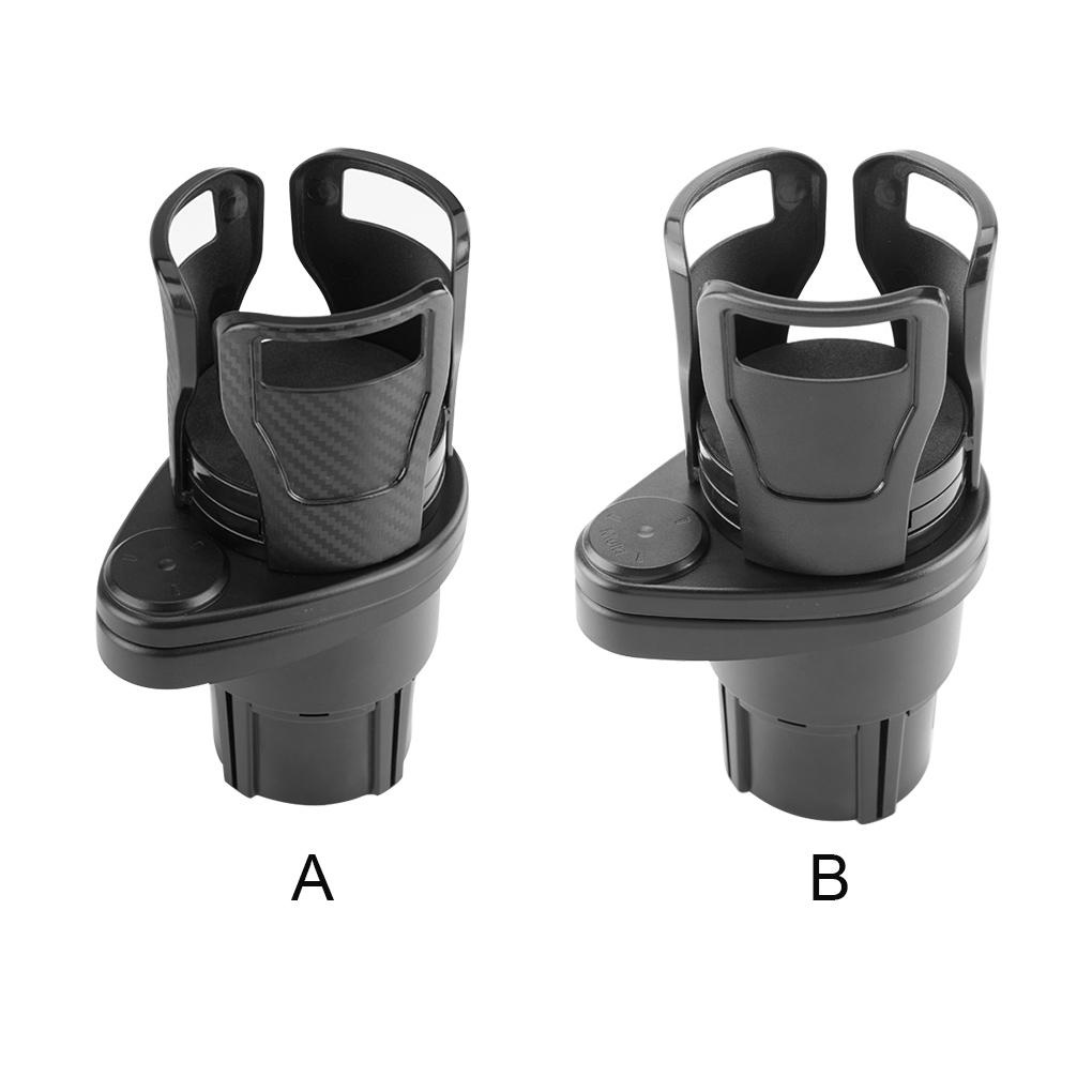 Giá Đỡ Cốc Nước Hai Ngăn Xoay Điều Khiển Xe Hơi Đa Năng