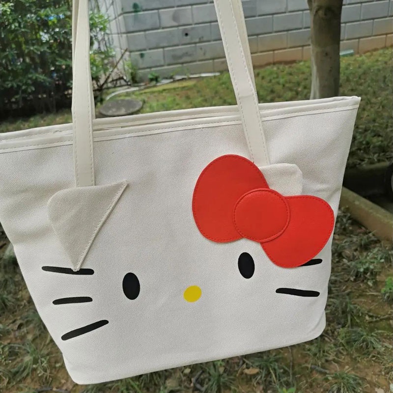 MISCHA Túi Xách Da PU Sức Chứa Lớn In Họa Tiết Hoạt Hình Dễ Thương Thời Trang Cho Học Sinh