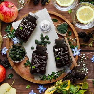   Viên uống  Tảo xoắn Spirulina  Tảo lục Chlorella  Hỗn hợp viên uống tảo Spirulina Chlorella hữu cơ  375 viên  Diet Food 