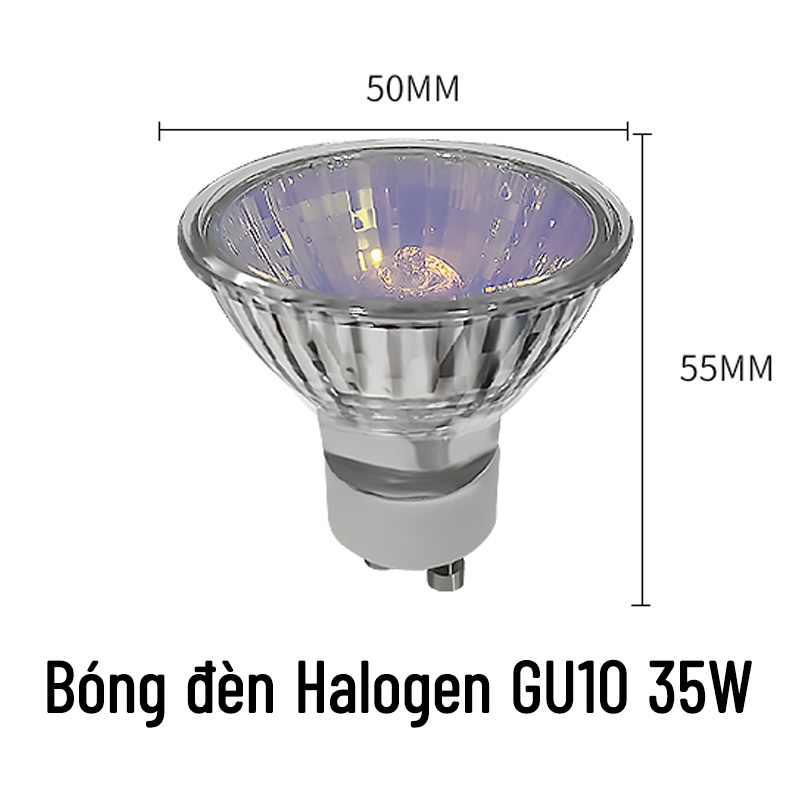 Bóng đèn halogen GU10 35W,50W - Đui đèn Halogen GU10 - Dây chỉnh sáng - Phụ kiện thay thế cho đèn đốt nến thơm