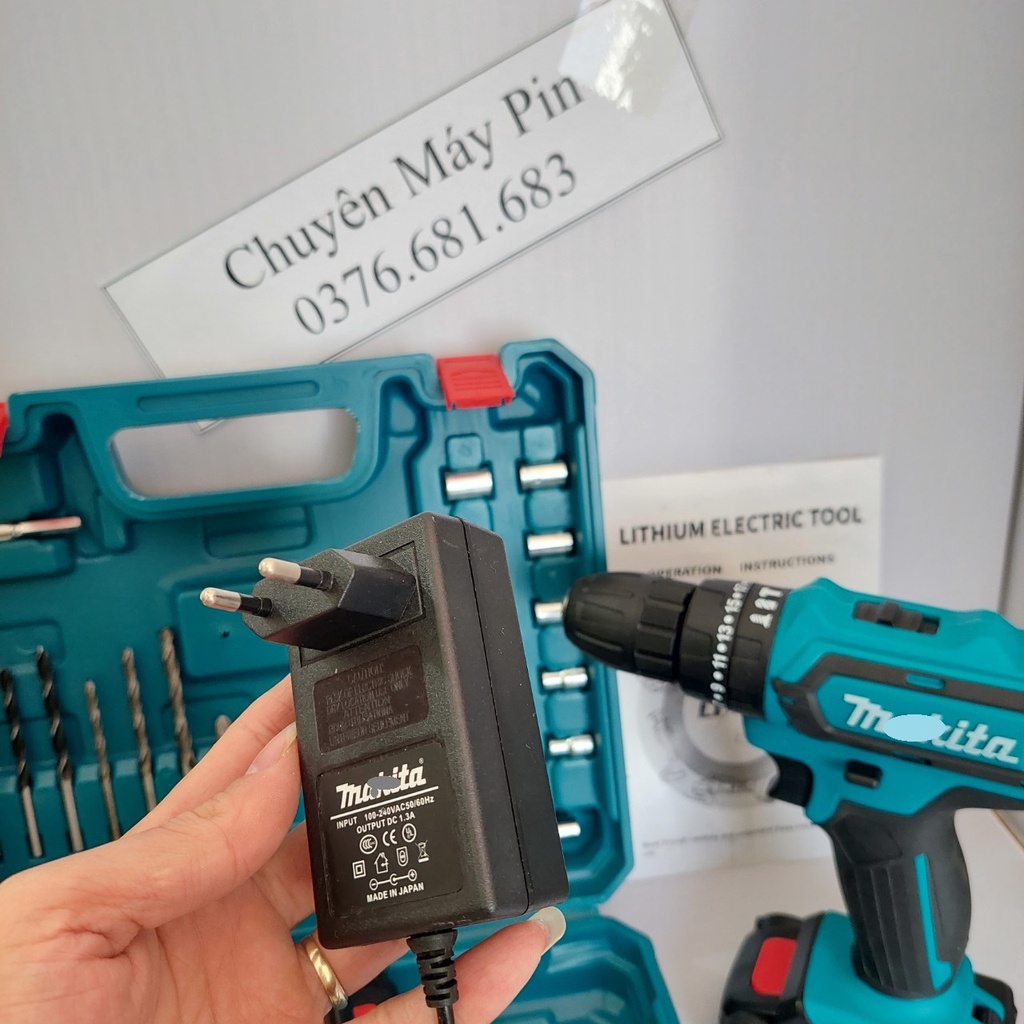 Máy khoan pin 72V Ma.ki ta 3 chức năng có búa - Tặng kèm phụ kiện 24