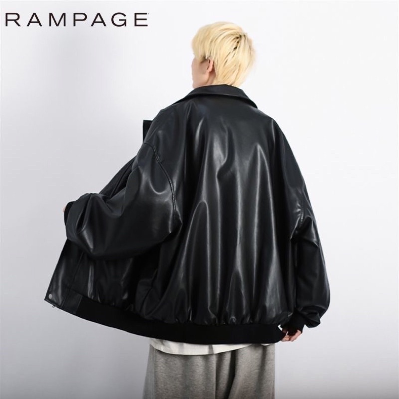 Áo khoác da có cổ unisex