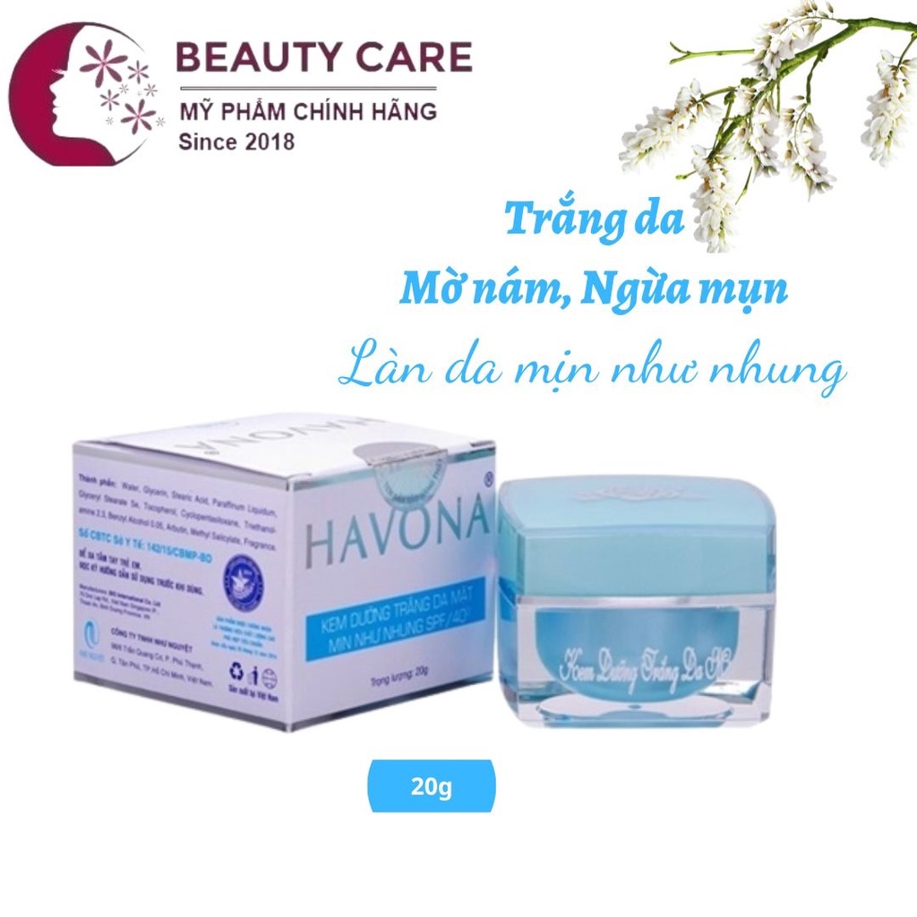 Kem Dưỡng Trắng Da Mặt Mịn Như Nhung Havona E16 20g