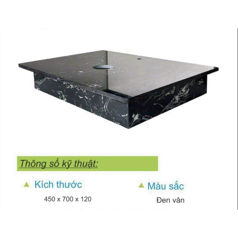 Kệ để Lavabo đặt bàn bằng đá kích thước 60x40x15cm Màu đen trắng kem Life Home Bảo hành 2 năm