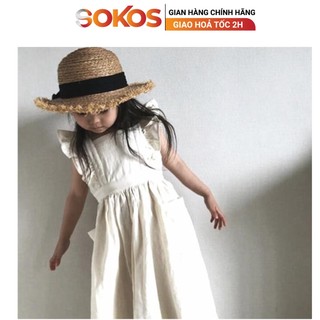 Váy cho bé đầm thô trắng zara tay bồng