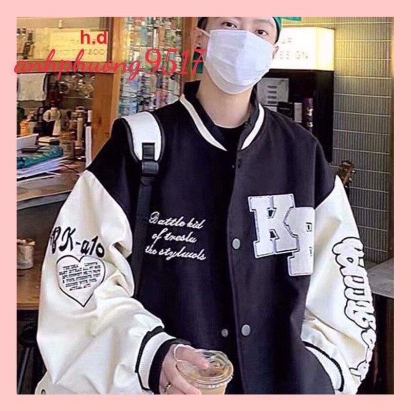 Áo Bomber nam nữ Jacket KB☘️ Chất nỉ cotton dầy đẹp mịn ko xùKhoác Unisex thu đông, chống nắng, giữ nhiệt