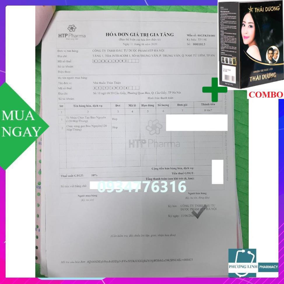 Combo Gội Là Đen Thái Dương+ Chức Năng Gan Bảo Nguyên – Hỗ trợ tăng cường chức năng gan (Hộp 3 vỉ x 10 viên)