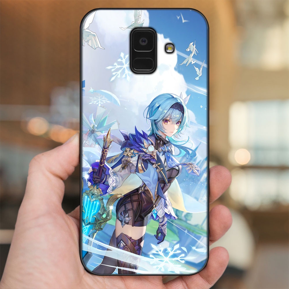 Ốp lưng Samsung A5 2018,A6 2018, A8 2018, J6 2018, A8 Plus viền đen in hình Eula Genshin Impact