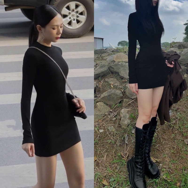 ĐẦM BODY CỔ TRÒN TAY DÀI CLASSIC TÔN DÁNG