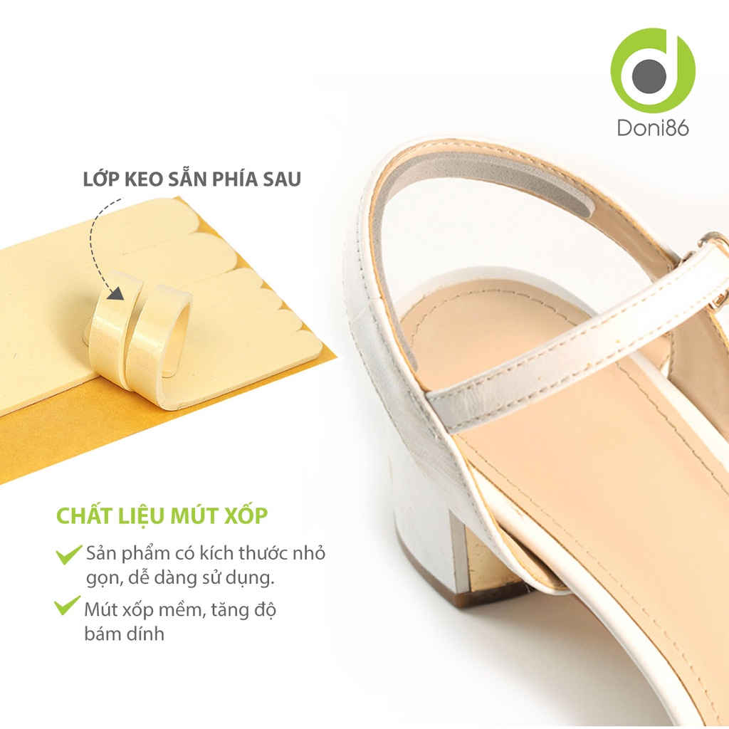 Miếng dán silicone, mút EVA giảm đau, chống trầy khi mang cao gót, sandal - Doni - DOPK282