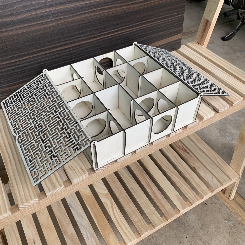 Mô Hình Hộp Mê Cung Gỗ Lắp Ráp Cho Chuột Hamster Size 26*26*7 cm