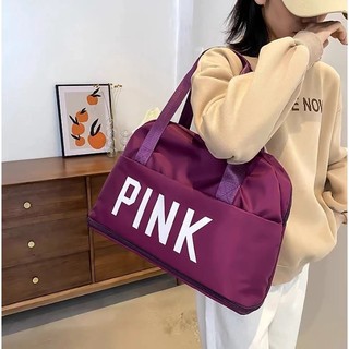 Túi du lịch PINK 2 tầng gấp gọn