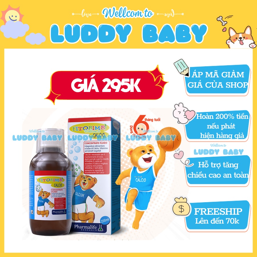 Fitobimbi Calcio, Bổ Sung Canxi Và Vitamin D. Giúp Phát Triển ChiềU Cao Tối Đa Cho Trẻ, Giúp Xương, Răng Chắc Khỏe