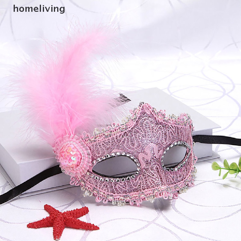 Mặt Nạ Lông Vũ Hóa Trang Halloween / Giáng Sinh