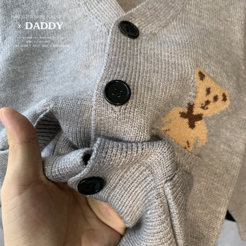 Áo Khoác Cardigan Dệt Kim Phong Cách Retro Thời Trang Thu Đông 2022 Mới Cho Bé Trai