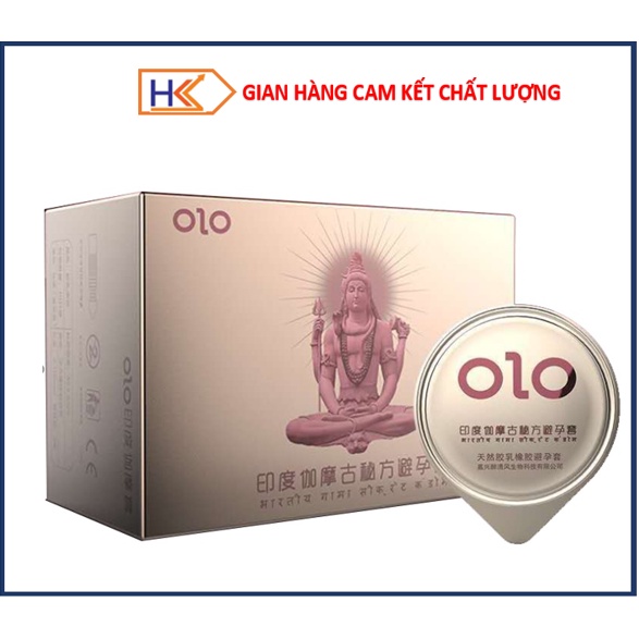 Bao cao su OLO 001 Hồng India Gamma Delay gân gai, nhiều gel, kéo dài thời gian - Hộp 10 bao