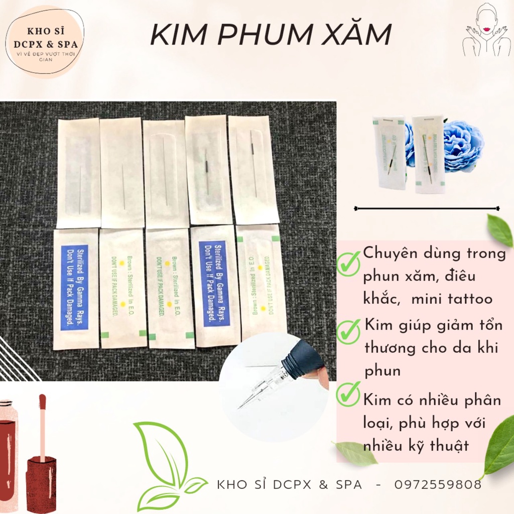 kim phun xăm thẩm mỹ 1-3-5-7 ( 50-100 kim)