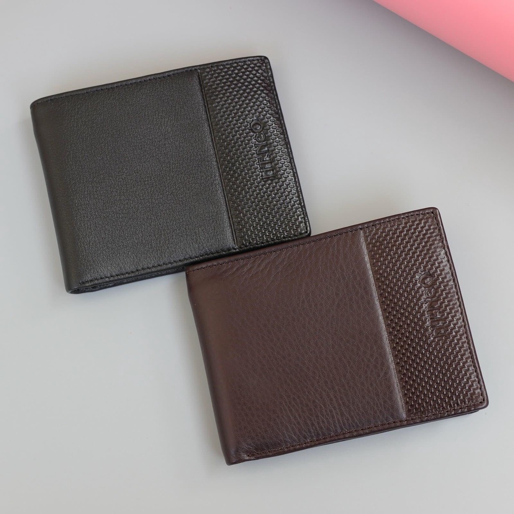 Ví ngang nam HT.NEO da bò nguyên miếng, thiết kế trơn sang trọng, nhiều ngăn, đường may tỉ mỉ VN38