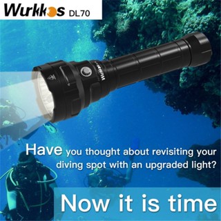 Đèn pin lặn biển Wurkkos Dl70 sử dụng 4 led Cree xhp50.2  13.000lm, 500m, chống nước 100m