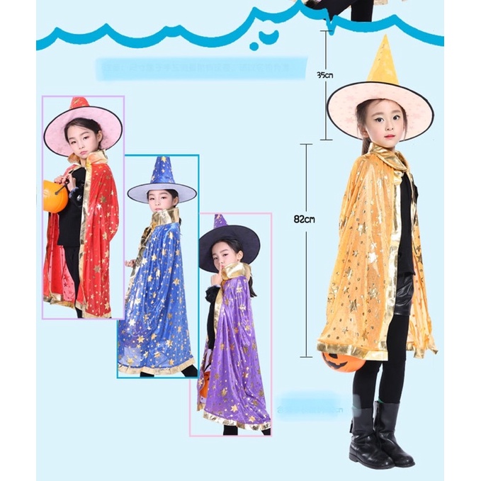 Áo choàng + mũ Halloween