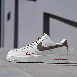 Giày thể thao af1 vệt nâu, giày sneaker air force 1 cổ thấp full box bill