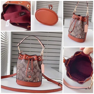 Túi C0ach Mini Dempsey Bucket da thật