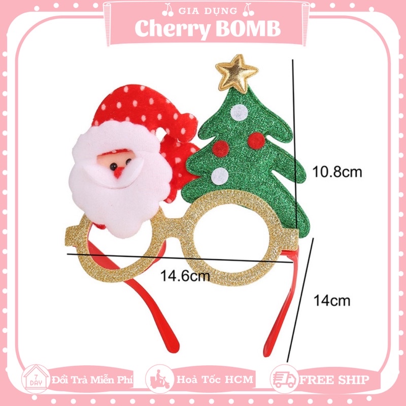 Mắt Kính Hình Noel Dễ Thương Cho Bé - Gọng Kính Hình Ông Già Tuyết Phụ Kiện Trang Trí Giáng Sinh Cute