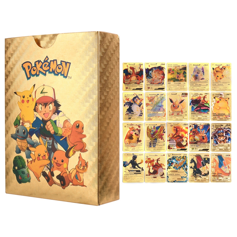 Set 110 Thẻ Bài Pokemon Màu Vàng / Bạc