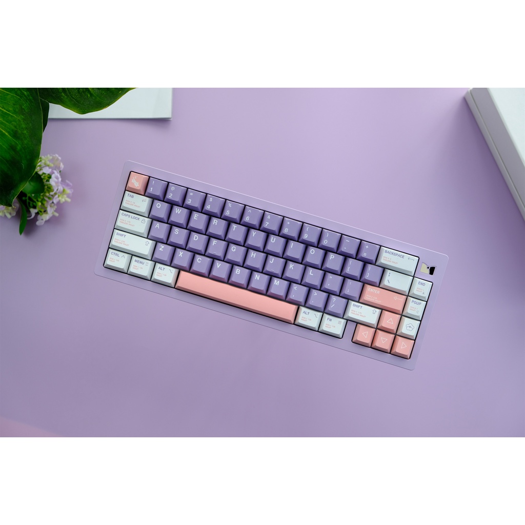 GMK Violets Keycap, 129 phím PBT Keycaps Cherry Profile DYE-SUB Cá nhân hóa GMK Keycaps cho bàn phím cơ