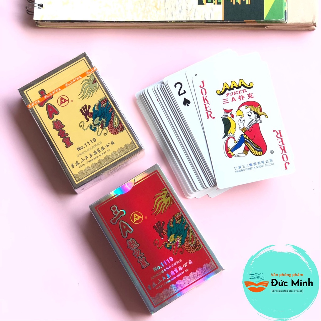 Bộ bài tây -Tú Rồng - Tú Kim Cương loại đẹp - Xanh/Đỏ/Vàng - trò chơi giải trí -vpp Quế Anh (sỉ/lẻ)