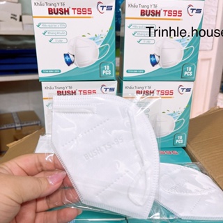 Khẩu trang y tế N95 Bush TS95 5 lớp kháng khuẩn chính hãng hộp 10 cái