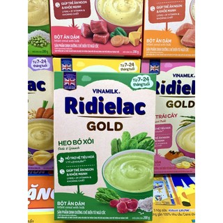 Bột ăn dặm Ridielac Gold Heo Bó Xôi HG 200g