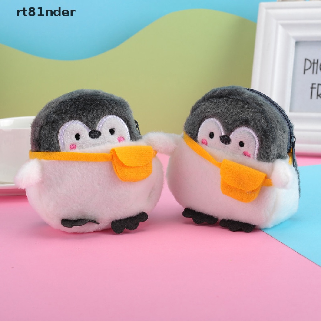 Rt Ví Đựng Tiền Xu Mini Hình Chim Cánh Cụt Nhồi Bông Mềm Mại Đáng Yêu
