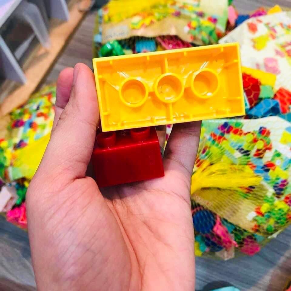 1kg Đồ Chơi Xếp Hình Lắp Ráp Cho Bé, Lego gạch xếp hình theo cân, đồ chơi xếp hình bán cân gạch tương thích Lego Duplo