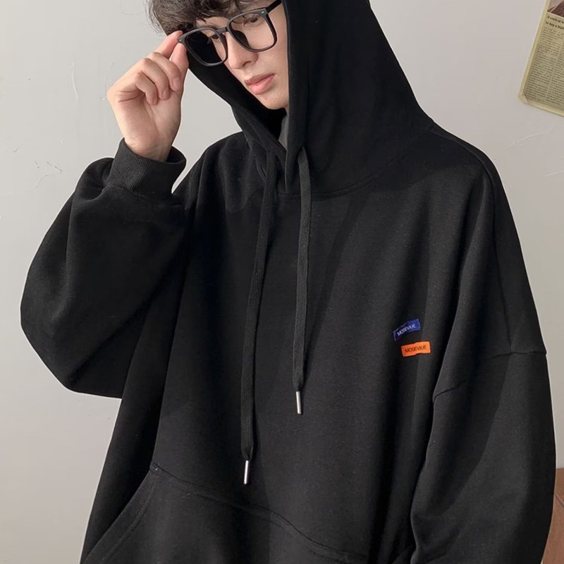 Áo Hoodie Tay Dài Dáng Rộng In Hình Nhãn Hiệu Màu Xanh Lá Đậm Phong Cách Đường Phố Mỹ Thời Trang Cho Nam Và Nữ
