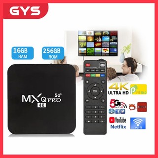 Mxq pro 4k 5g tv box android 10.0 16gb 256gb smart tivi box xem truyền hình kênh miễn phí, xem youtube