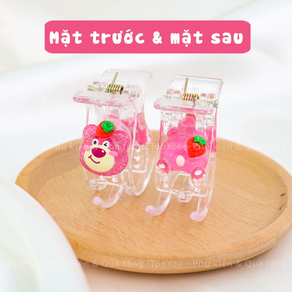 Kẹp tóc càng cua 3 răng Gấu Dâu Lotso dễ thương cute TY0293