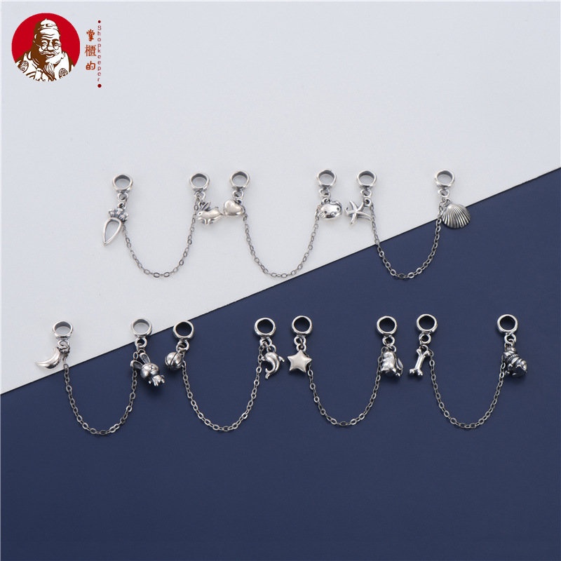 Mặt Dây Chuyền Bạc S925 Hình Thỏ Mèo Cá Heo Xinh Xắn