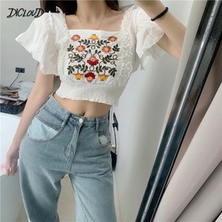 Áo voan hoa cúc nhí nhúng ngực về trắng đen MAGB1706202 mới nè