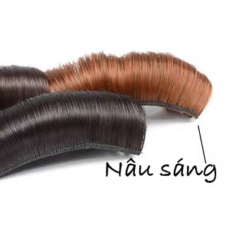 Độn phồng tóc mái nâu đen