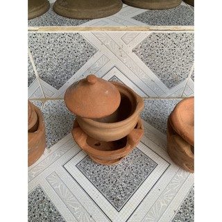 Bộ lò đất và nồi đất mini gốm chăm