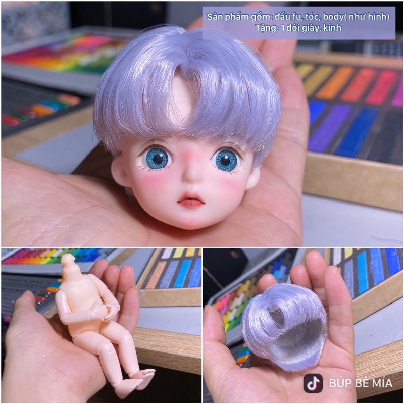 Búp bê Baboliy faceup 1/8 nhiều mẫu( tóc tháo rời được)