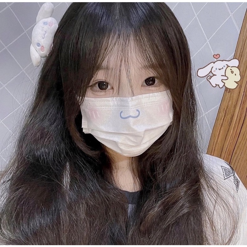 Khẩu trang gấu in hoạt hình dễ thương cho nữ