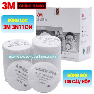 Bông lọc bụi 3m 3n11cn dùng cho mặt nạ phòng độc chống bụi 3m 3100, 3200, hf-52, ...