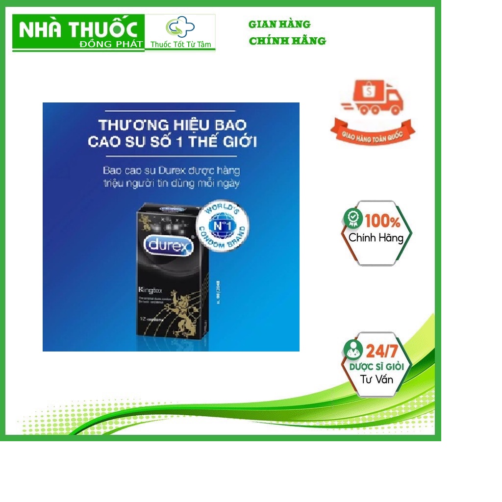 Bao cao su DUREX KINGTEX 12 chiếc
