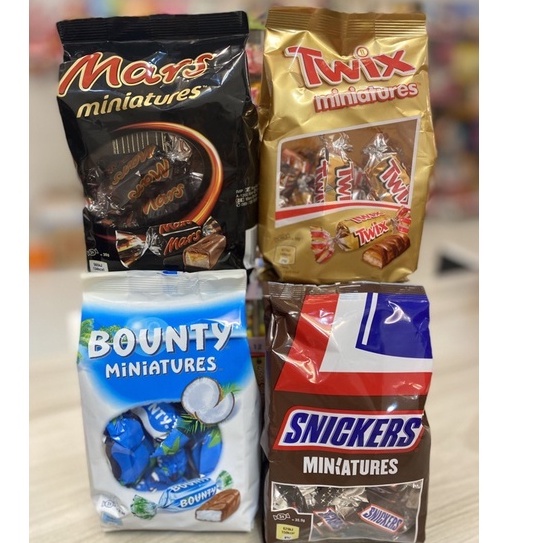 Socola snickers , Bounty , Mars , Twix nhân Caramel đậu phộng 150g Đức