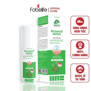  Xịt Cấp Ẩm, Sáng Da Từ Thiên Nhiên Acnevir Santafa Fobelife Chai 100ml